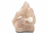 Tall, Polished Rose Quartz Crystal Flame - Madagascar #250167-1